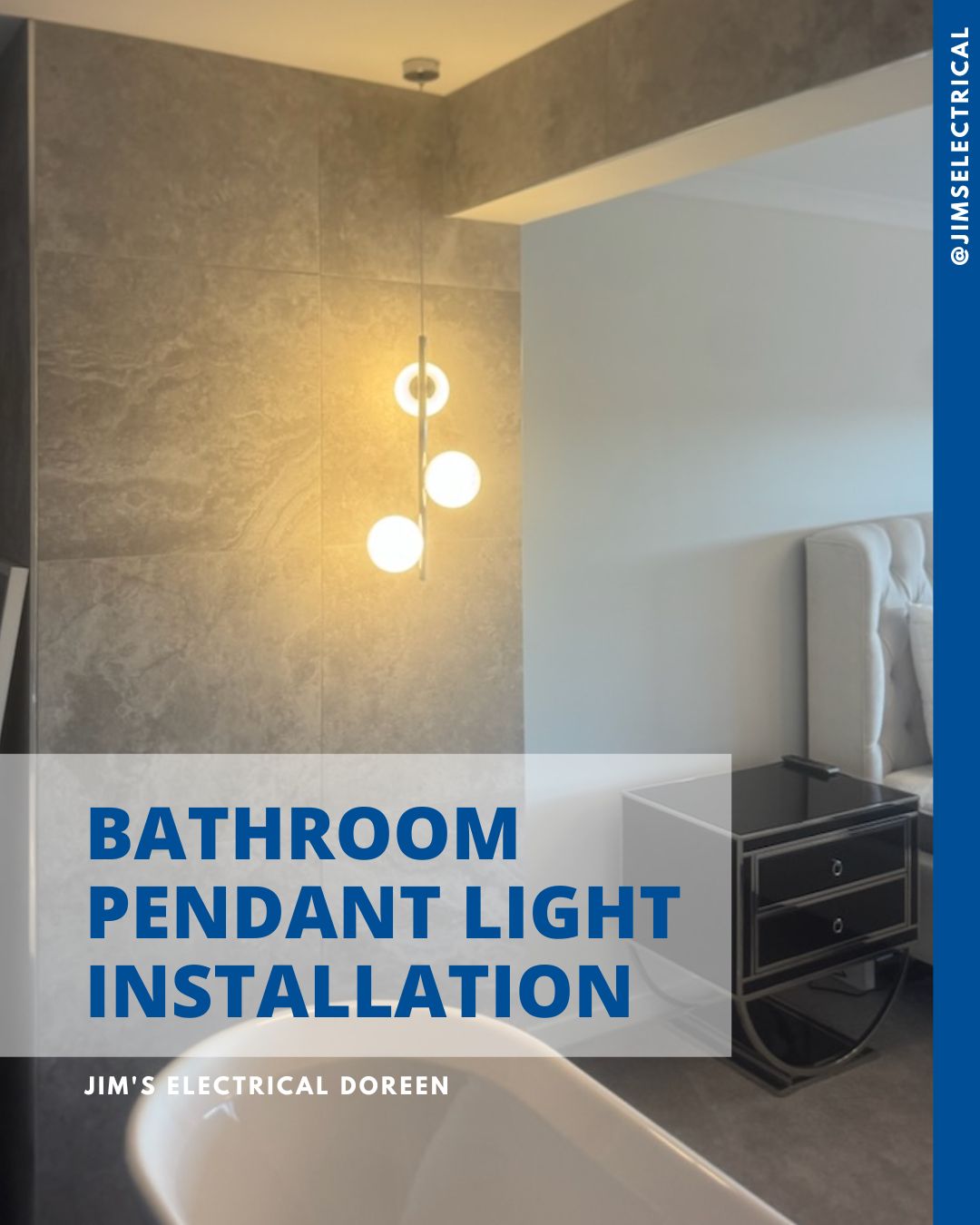 Bathroom Pendant Light Installation